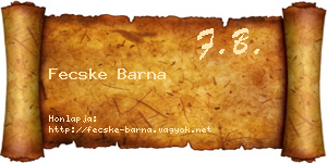 Fecske Barna névjegykártya
